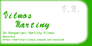 vilmos martiny business card